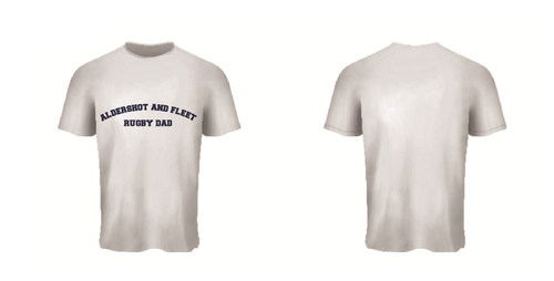 Aldershot And Fleet RUFC Basic Cotton T-Shirt White - Dad (Adults)