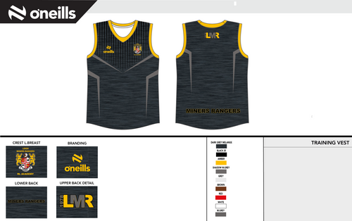 Leigh Miners Rangers Team AFL Vest 2026 (Kids)