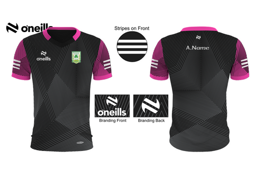 Teemore Shamrocks GAC Team Short Sleeve Training Top Summer Camp Pink (Adults)