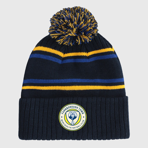 Farnborough Mens Health FC Bluestack Knitted Bobble Hat (Adults)