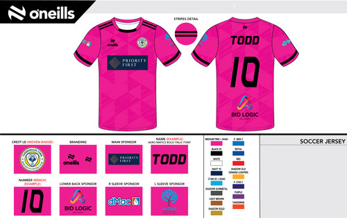 Farnborough Mens Health FC Team Jersey Goalkeeper Pink (Adults)