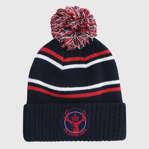 CS Stags RFC Bluestack Knitted Bobble Hat (Adults)