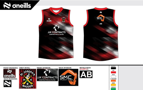 St. Josephs Camogie Team Vest Top Black (Adults)