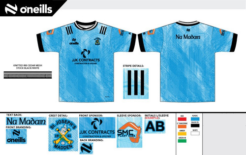 St. Josephs Camogie Team Short Sleeve Training Top Blue (Adults)