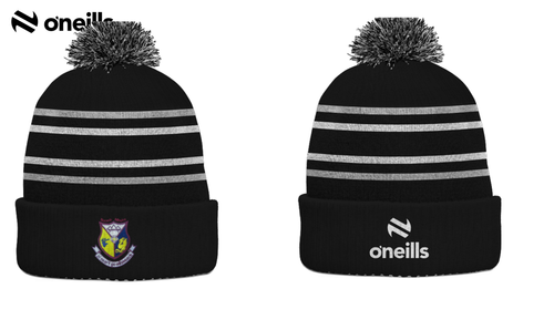 St. Marys Banagher Bluestack Knitted Bobble Hat Black (Adults)