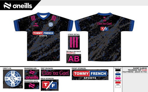 Clan Na Gael Team Short Sleeve Training Top Pink (Kids)