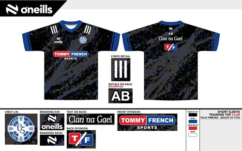 Clan Na Gael Team Short Sleeve Training Top (Kids)