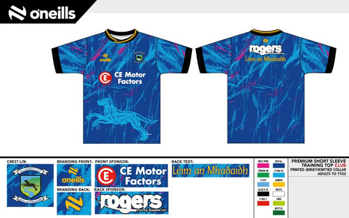 Limavady Wolfhounds Team Short Sleeve Training Top (Adults)