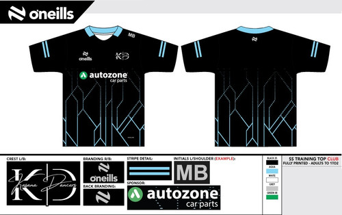 Kasana Dancers Team Short Sleeve Training Top (Adults)