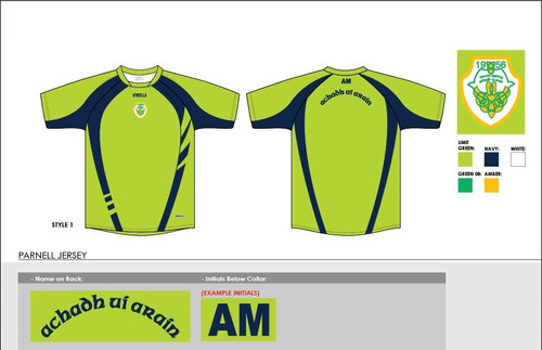 Aghyaran Shortsleeve Training Top Lime (Kids)
