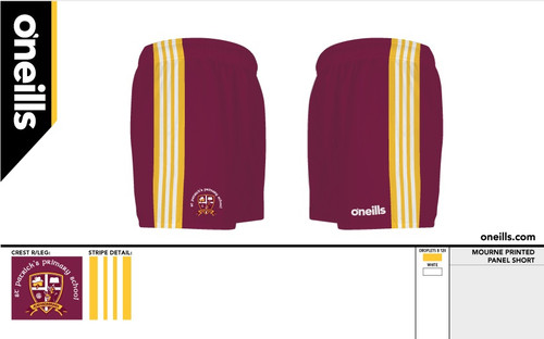 St. Patricks Primary School Gaelic Shorts (Adults)