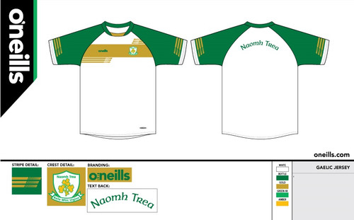 Naomh Trea Short Sleeve Training Top White (Adults)
