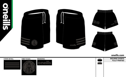 Whitecross GAC Black Senior Training Shorts (Kids)