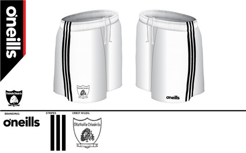 Clonoe O'Rahillys Mourne Shorts White (Kids)