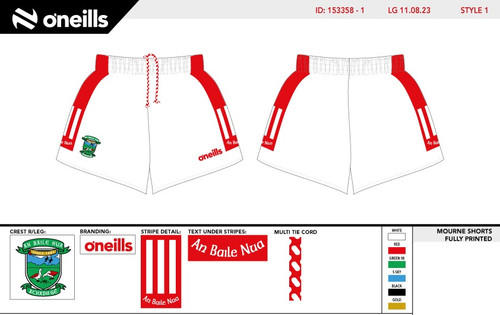 Newtownbutler GAC Mourne Playing Shorts (Kids)