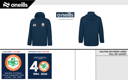 Republic of Ireland Supporters Club Dalton Lightweight Rain Jacket (Adults)