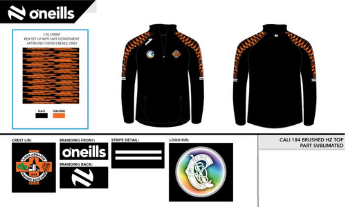 Glenavy GAC Camogie Cali Half Zip Top (Kids)