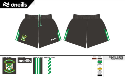 Roslea GAC Mourne Grey Shorts (Kids)