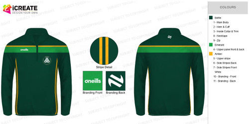 Lecale CCE Auckland Squad Half Zip Top (Adults)