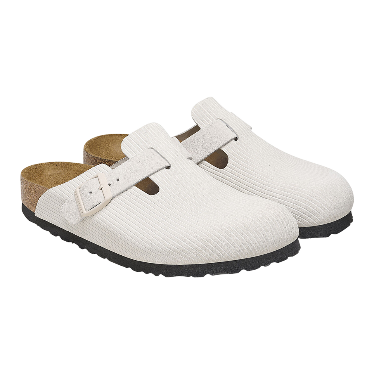 【関税込み】☆BIRKENSTOCK☆Boston ブランドロゴ入りスリッポン Birkenstock Boston Slip-On Clog - Suede Embossed