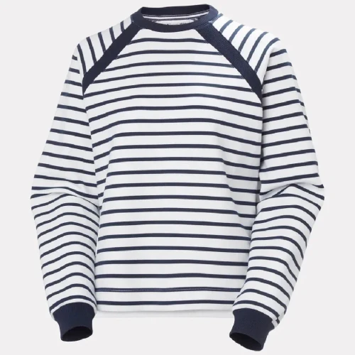 White Navy Stripe