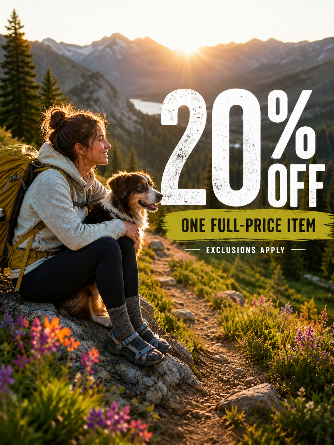20% OFF ONE FULL-PRICE ITEM. Exclusions Apply.