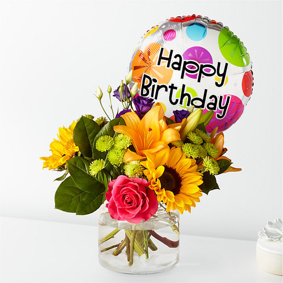 Best Day Bouquet with Birthday Balloon