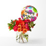 Fiesta Bouquet with Birthday Balloon