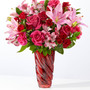In Love Bouquet with Luxe Swirl Vase