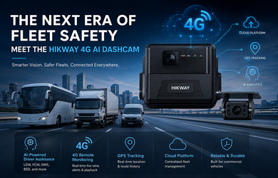 The Next Era of Fleet Safety: Meet the Hikway 4G AI Dashcam