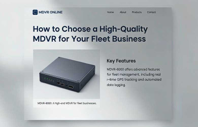 How to Choose a High-Quality MDVR for Your Fleet Business