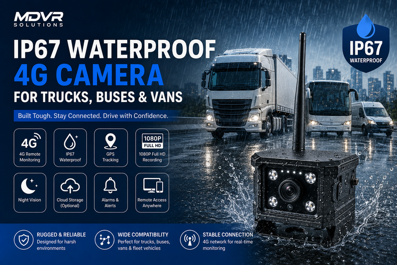 IP67 Waterproof 4G Camera for Trucks/Buses/Vans