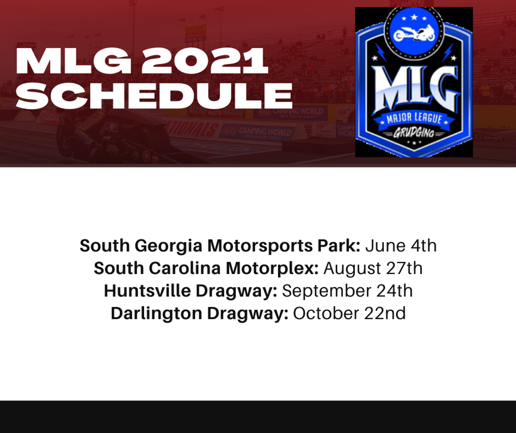 MLG 2021 Racing Schedule