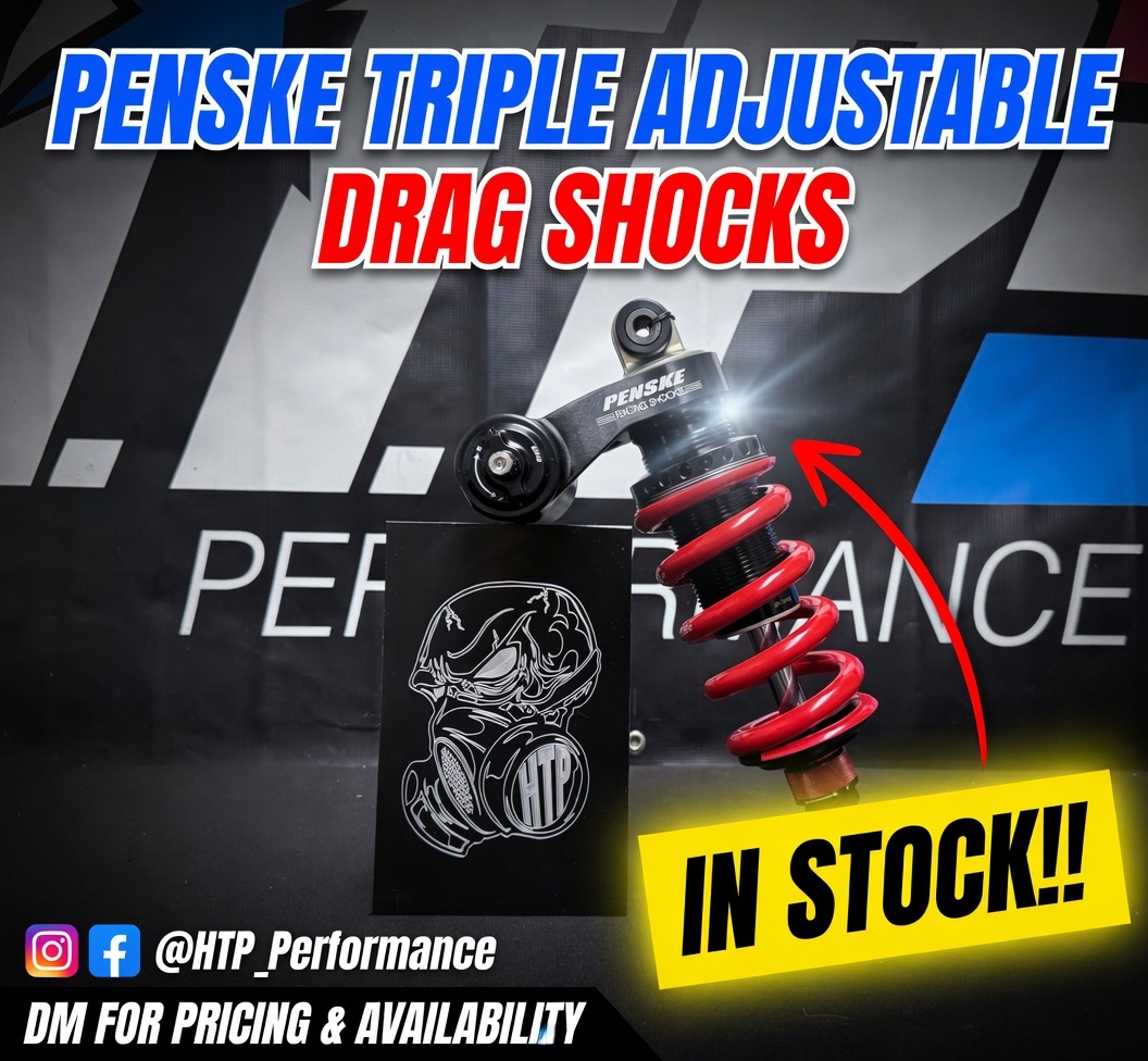 Penske triple-adjustable drag shock, in stock at HTP
