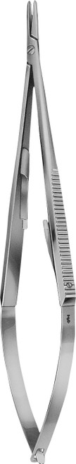 Aesculap Castroviejo Micro Needle Holder Flat Handle, w/Catch, Straight, Smooth 145mm, 5.75none