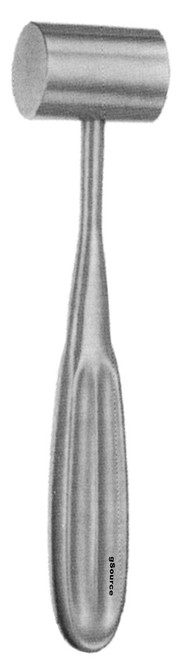 gSource Cottle Mallet 7.25none, 12oz [340g], Head Stainless Steel Convex/Flat 30mm Dia, Aluminum Ha...