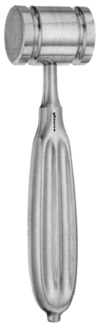 gSource Crane Mallet 6.5none, 11oz [311g], Head Stainless Steel 32mm Dia, Stainless Steel Handle