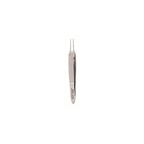 Integra-Miltex Bonn Micro Tissue Forceps, 2.75IN (70mm), 1 x 2 Teeth, 0.12mm, w/ Tying Platform
