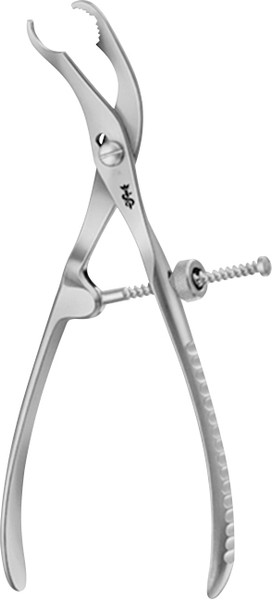 Aesculap Bone Holding Self-Centering Forceps w/Thread Fixation, 5.75none (145mm)
