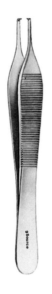 gSource Adson Forceps 6none 1x2 Teeth 2.0mm
