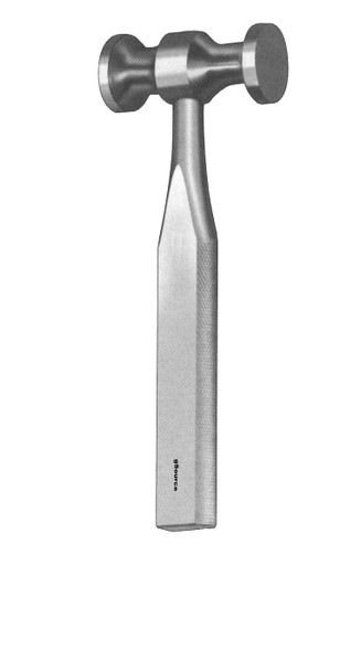 gSource Orthopedic Short Mallet 7none, 1lb 2oz [510g], Head Stainless Steel 30mm Dia, Stainless Ste...