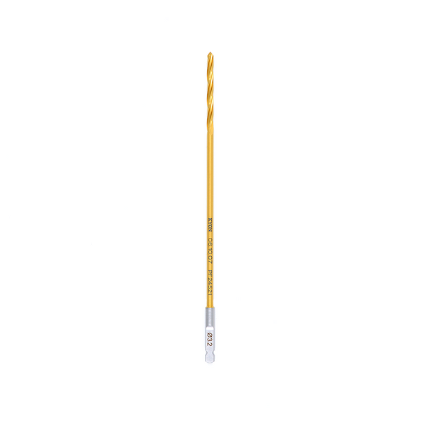 KYON Drill Bit 3.2 / 145 120mm Quick Coupling, 3 Lipped, SS, TiN Coated