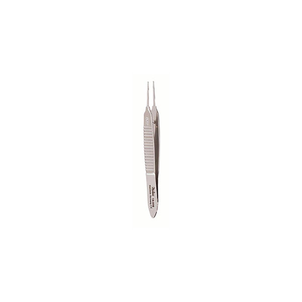Integra-Miltex Bonn Micro Tissue Forceps, 2.75IN (70mm), 1 x 2 Teeth, 0.12mm, w/ Tying Platform