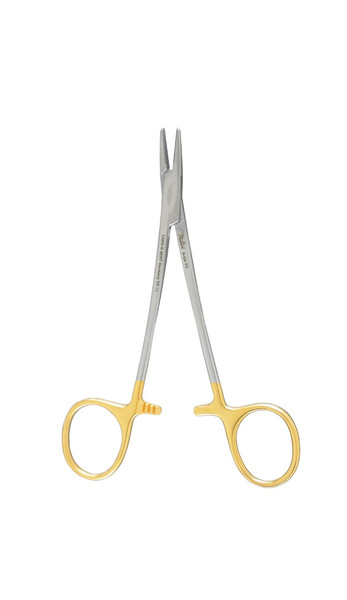 Integra-Miltex Halsey Needle Holder 5.25none (133mm), Tungsten Carbide, Serrated Jaws