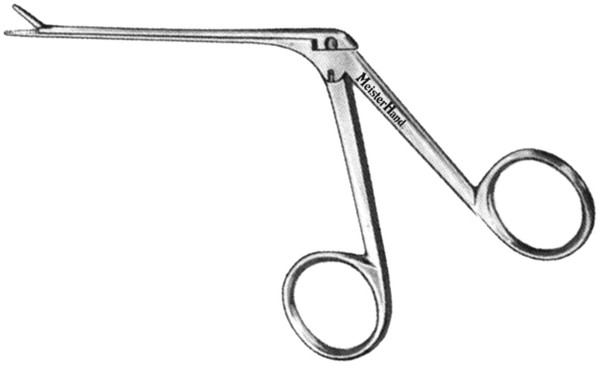Integra-Miltex Hartman Alligator Forceps, 5.5none (141mm) Shaft, Serrated Jaws