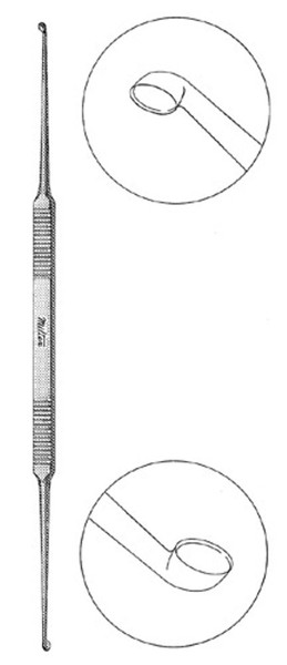 Integra-Miltex House Curette, 7none (180mm), Light Angle (20 Degs), Oval Cups, 2.5mm x 3.0mm and 2m...