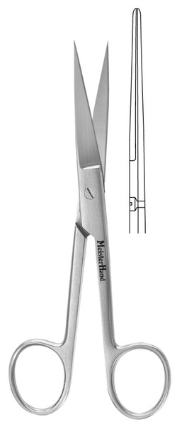Integra-Miltex Operating Scissors, 5.75none (145mm), Standard Pattern, Straight, Sharp-Sharp Points