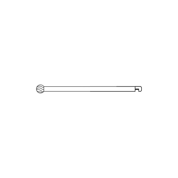1.0mm UltraLite Round Cutting Bur w/J-Notch-6 Flutes