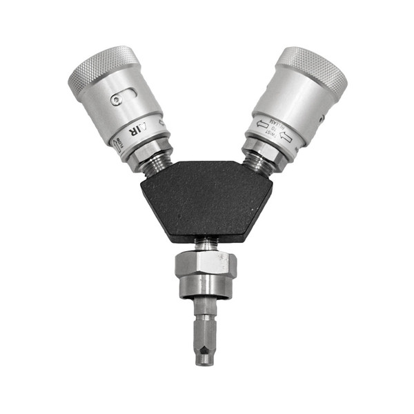 Y-Block Adapter, 1/8none NPT FML Inlet X 2, 1/4none FML Outlets