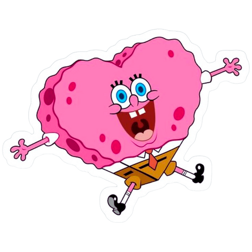 sponge bob in a heart